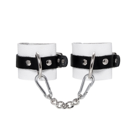 Бело-черные наручники Pecado