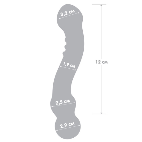 Фаллос из стекла Glas 6" Curved G-Spot